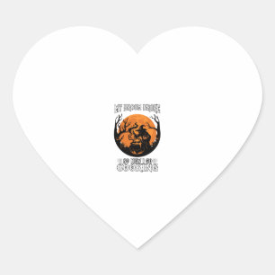 Bezem Gebroken Koken Heksenketel Volle Maan Hart Sticker