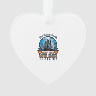 Bezem Gebroken Lasser Heks Fabriek Pompoenen Hallo Ornament