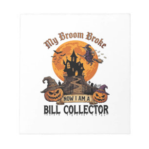 Bezem Gebroken Rekening Collector Halloween Spoken Notitieblok