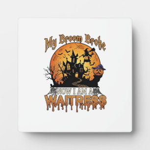 Bezem Gebroken Serveerster Halloween Heks Spookhui Fotoplaat