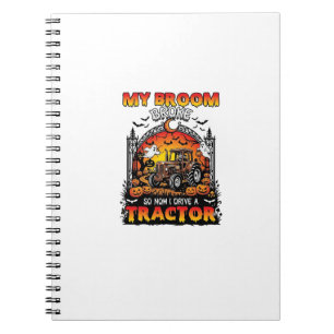 Bezem Gebroken Tractor Halloween Heks Geesten_1 Notitieboek