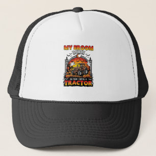 Bezem Gebroken Tractor Halloween Heks Geesten_1 Trucker Pet