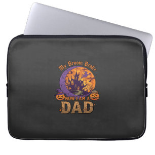 Bezem Gebroken Vader Halloween Spokenhuis Snor P Laptop Sleeve