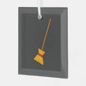 bezem glas ornament (Voorkant links)