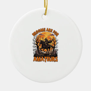 Bezem Is Amateurs Halloween Heksen Paard Maan Gra Keramisch Ornament