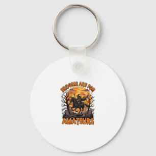 Bezem Is Amateurs Halloween Heksen Paard Maan Gra Sleutelhanger