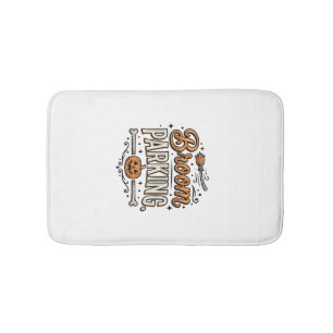 Bezem parkeren Halloween Vintage Heks Vector Ontwe Badmat