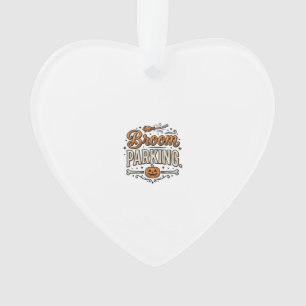 Bezem parkeren Halloween Vintage Heks Vector Ontwe Ornament