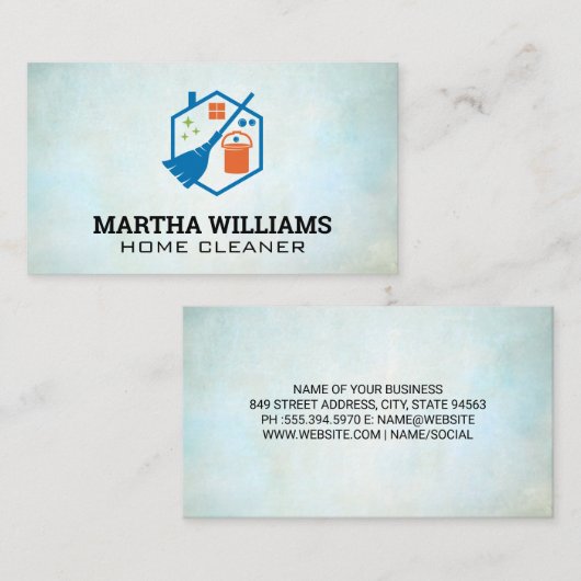 bezemememmer | Reinigingsgereedschap Visitekaartje (Voorkant / Achterkant)