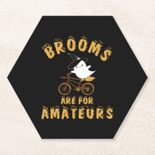 BEZEMS ZIJN VOOR AMATEURS HALLOWEEN KARTONNEN ONDERZETTERS