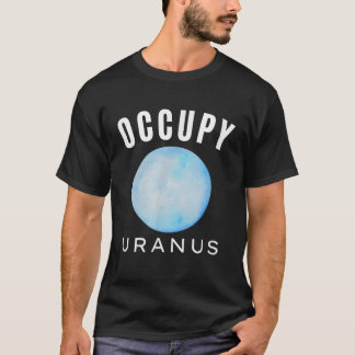 Bezet Uranus Art Planet Uranus Zonnestelsel Ruimte T-shirt