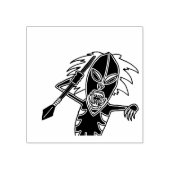 bezeten krijger demon pop 	rubberstempel (Afrduk)