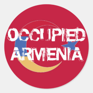 Bezette Armeniër-Sticker Ronde Sticker