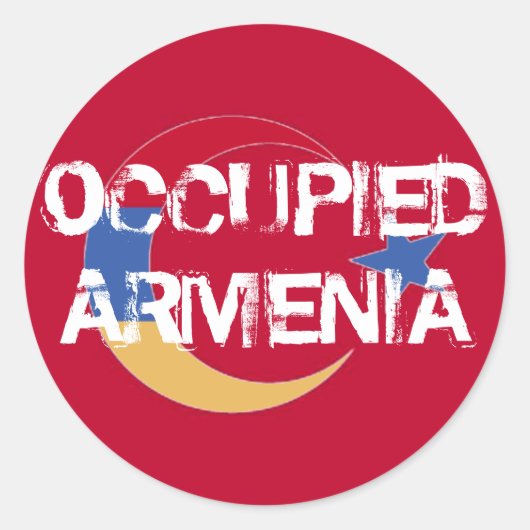 Bezette Armeniër-Sticker Ronde Sticker (Voorkant)