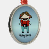 Bezettingsfotograaf Vrouw Metalen Ornament (Rechts)