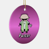 Bezettingspredikant Religieuze minister Gepersonal Keramisch Ornament (Rechts)