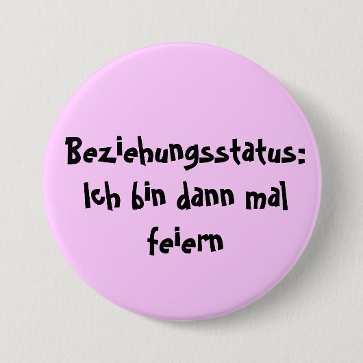 Beziehungsstatus: Ronde Button 7,6 Cm (Voorkant)
