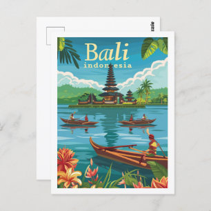 Bezienswaardigheden Bali Indonesia Famous Travel Briefkaart
