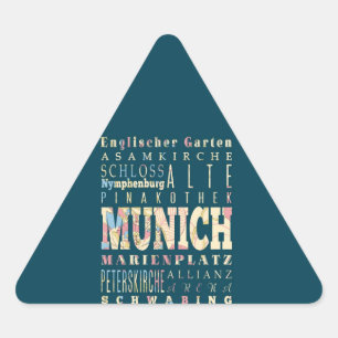 Bezienswaardigheden en beroemde plaatsen in Münche Driehoek Sticker