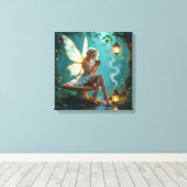 Bezienswaardigheden in Enchanted Forest Drink Coff Canvas Afdruk (Insitu (Houten vloer))
