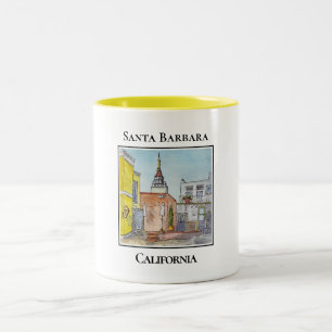Bezienswaardigheden van Santa Barbara California Tweekleurige Koffiemok