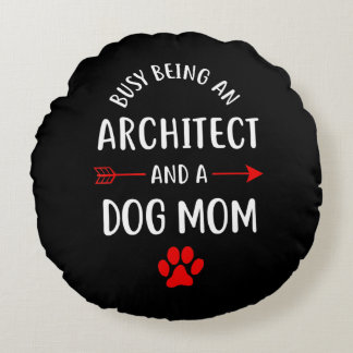 Bezig als architect-cadeauarchitect mam Lover Gift Rond Kussen