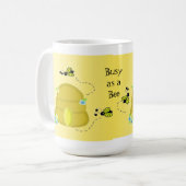 Bezig als bijen koffiemok (Voorkant links)