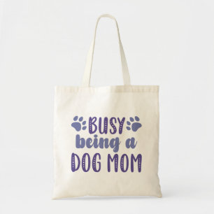 Bezig als een hond mama tote bag