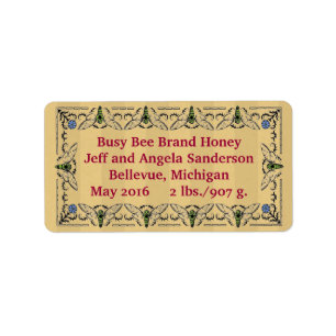 Bezig honing op maat van honing etiket