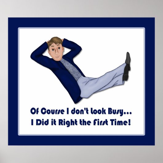 Bezig Man - Ingang van de Kantoor Poster (Voorkant)