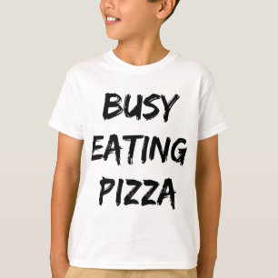 Bezig met eten van Pizza Trendy Quote T-shirt