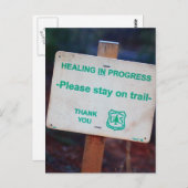 Bezig met genezen briefkaart (Voorkant / Achterkant)