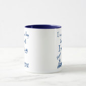 Bezig met Geweldige handgeschreven Slogan Navy Blu Mok (Midden)