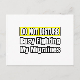 Bezig met het bestrijden van mijn migraines briefkaart
