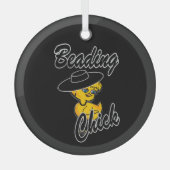 Bezig met het lezen van chick #4 glas ornament (Voorkant)