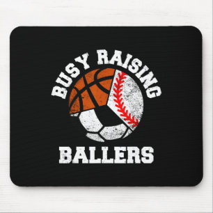 Bezig met het opvoeden van Ballers Funny Baseball Muismat