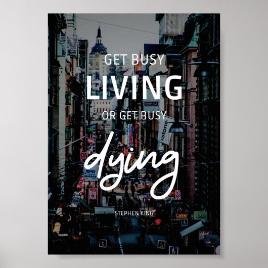 Bezig met het Poster Living Quote (Voorkant)