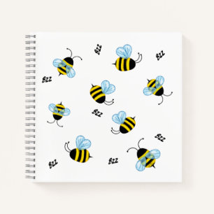 Bezig met het roken van roembare bijen Cheerful Ga Notitieboek