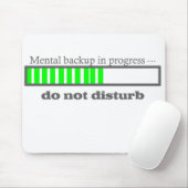 Bezig met mentale back-up. Stoor niet Muismat (Met muis)