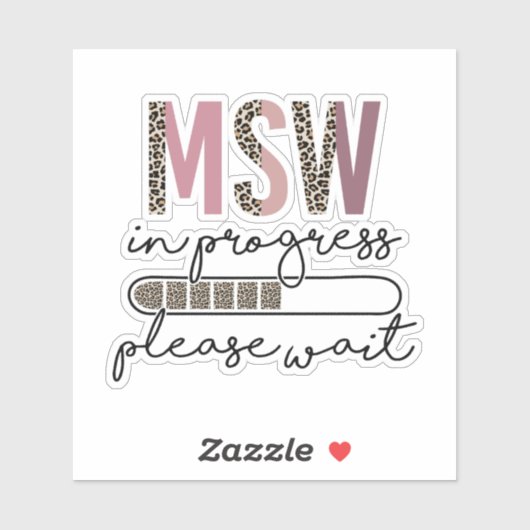 Bezig met MSW: even geduld Sticker (Vel)