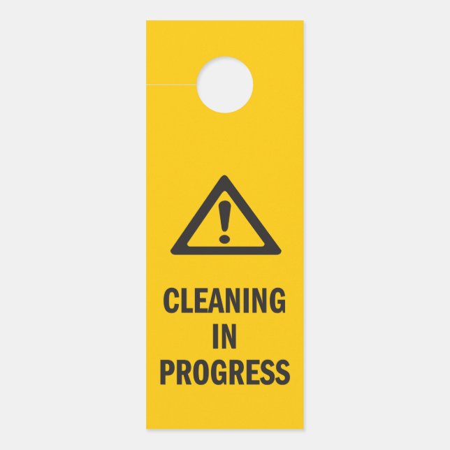 Bezig met schoonmaken Waarschuwing geel (Voorkant)