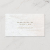 Bezig met tonen van tekeningenscript wit hout dat visitekaartje (Achterkant)