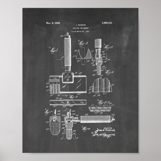Bezig met uitvoeren van patent - Chalkboard Poster (Voorkant)