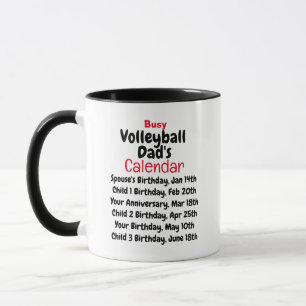 Bezig Volleyball Mok van de agenda van papa's