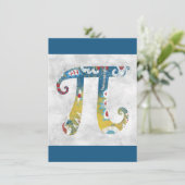 Bezig Wenskaart pi-symbool Kaart (Staand voorkant)