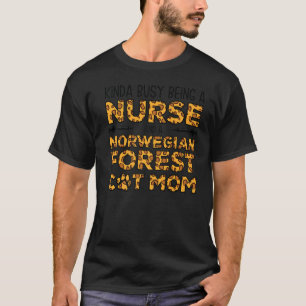 Bezig zijn zuster en Noorse boskat T-shirt