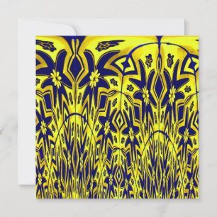 Bezige abstracte bloemen kaart