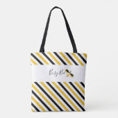 Bezige Bee Diagonal Stripes Shoulder Tas (Achterkant)