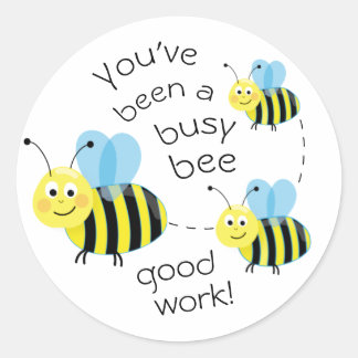 Bezige Bee Good Work Reward Ronde Sticker