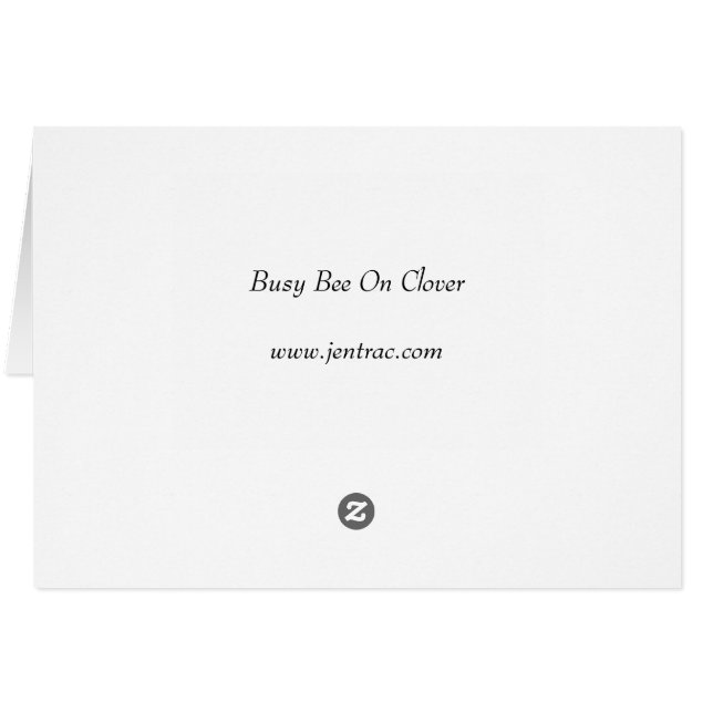 Bezige Bee op klaver (Achterkant Horizontaal)